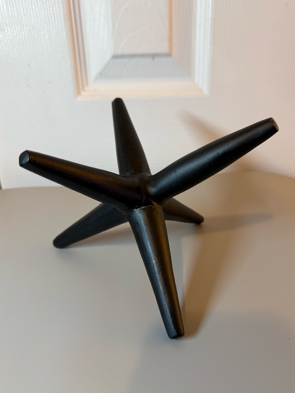 Modern Black Metal Starburst Sculpture | Abstract Home Decor